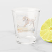 Tijger in actie shot glas (Achterkant)