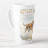 Tijger in Actie - Wilde Geest Latte Mok (Linkerhoek)