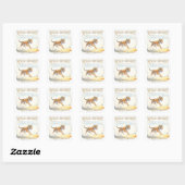Tijger in Actie - Wilde Geest Vierkante Sticker (Vel)