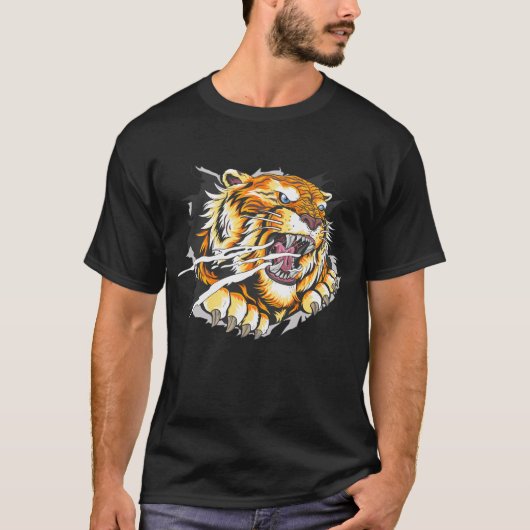 Tijger in afbeelding t-shirt (Voorkant)