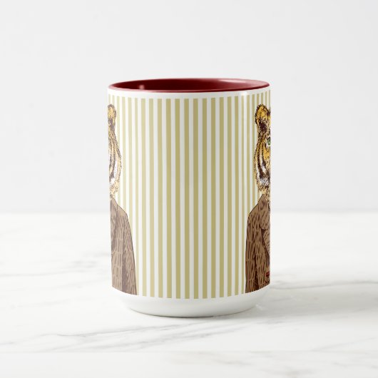 Tijger in avond Draag Mok (Midden)