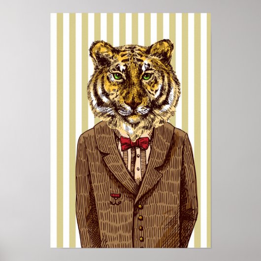 Tijger in avond Draag Poster (Voorkant)