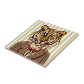 Tijger in avond Draag Tegeltje (Zijkant)