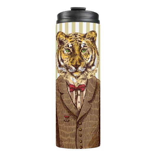 Tijger in avond Draag Thermosbeker (Voorkant)