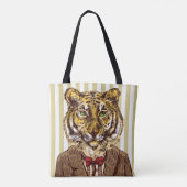 Tijger in avond Draag Tote Bag (Achterkant)