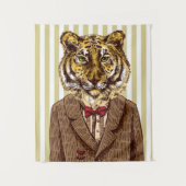 Tijger in avond Draag Wandkleed (Voorkant)