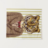 Tijger in avond Draag Wandkleed (Voorkant (horizontaal))