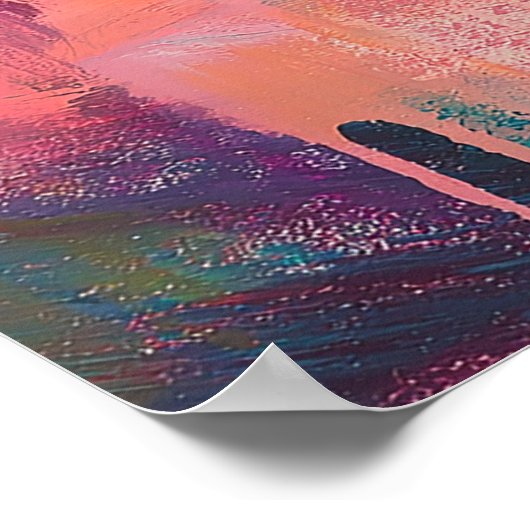 Tijger in bad: tropische tuin poster (Hoek)