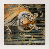 Tijger in Bamboe Bos Legpuzzel (Horizontaal)