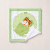 Tijger in bedillustratie kinder kinderachtige afdr bad handdoek (Wasdoekje)