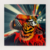 tijger in beweging legpuzzel (Horizontaal)
