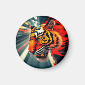 tijger in beweging magneet (Voorkant)