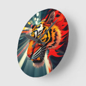tijger in beweging ronde klok (Hoek)