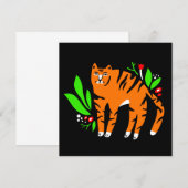 Tijger in bloemen kaart (Voorkant / Achterkant)