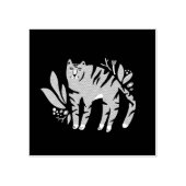 Tijger in bloemen rubberstempel (Afrduk)