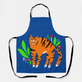 Tijger in bloemen schort (Voorkant)