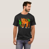 Tijger in bloemen t-shirt (Voorkant volledig)