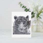 Tijger in de gras briefkaart (Staand voorkant)