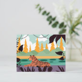 Tijger in de Jungle 2 Briefkaart (Staand voorkant)