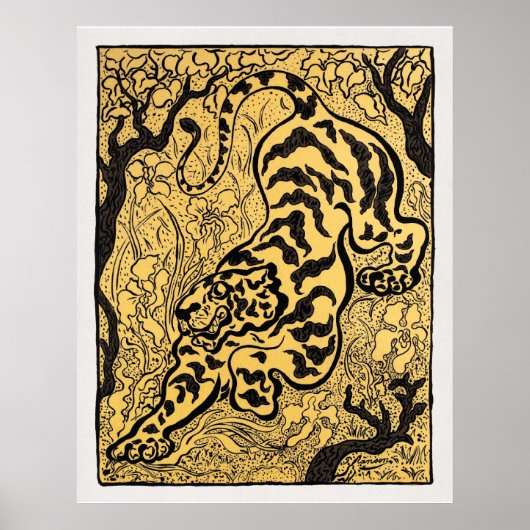 Tijger in de jungle (Tiger in the Jungle) (1893 Poster (Voorkant)