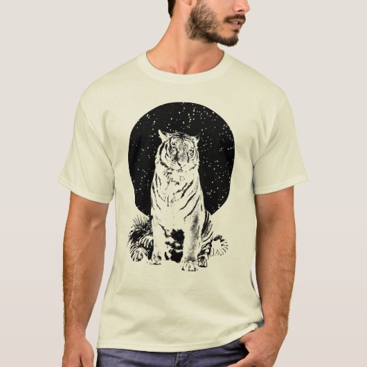 Tijger in de nacht t-shirt (Voorkant)