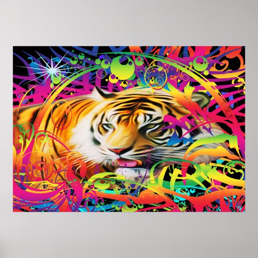 Tijger in de Oerwoud Poster (Voorkant)