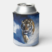 Tijger in de sneeuw blikjeskoeler (Blikje Achterkant)