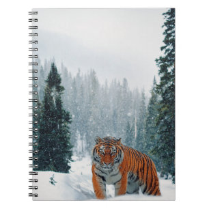 Tijger in de sneeuw notitieboek