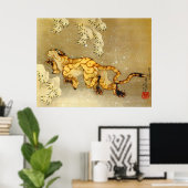 tijger in de sneeuwhoofdstad Katsushika Hokusai 18 Poster (Thuiskantoor)