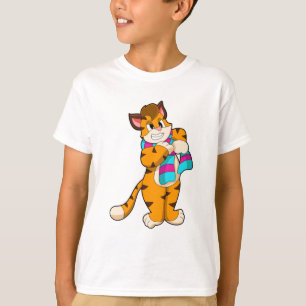 Tijger in de winter met de Scarf T-shirt