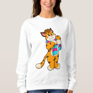 Tijger in de winter met de Scarf Trui