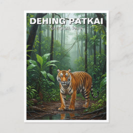 Tijger in Dehing Patkai National Park India Reizen Briefkaart