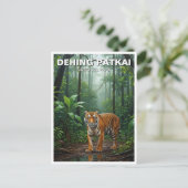 Tijger in Dehing Patkai National Park India Reizen Briefkaart (Staand voorkant)