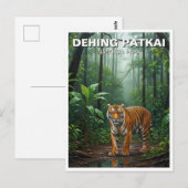 Tijger in Dehing Patkai National Park India Reizen Briefkaart (Voorkant / Achterkant)
