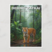 Tijger in Dehing Patkai National Park India Reizen Briefkaart (Voorkant)