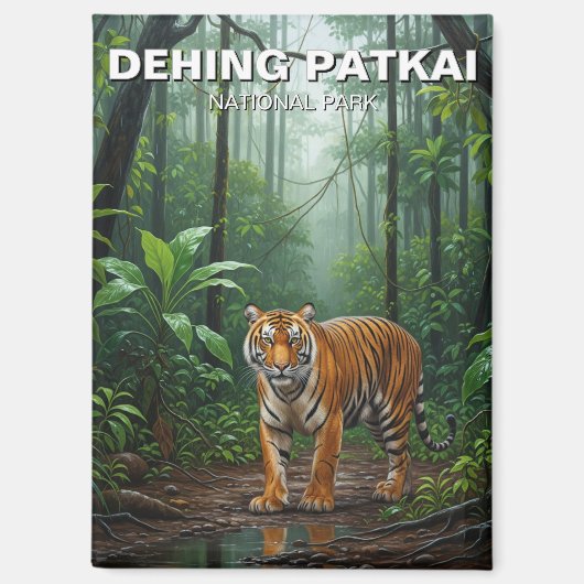 Tijger in Dehing Patkai National Park India Reizen Magneet (Voorkant)