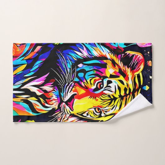 Tijger in een bloemendroom bad handdoek (Handdoek)