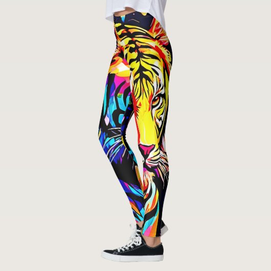 Tijger in een bloemendroom leggings (Links)