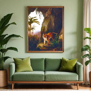 Tijger in een grot, Fine Art  Poster