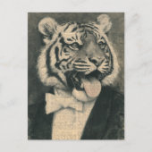 Tijger in een smokingcollage briefkaart (Voorkant)