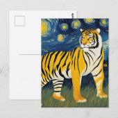 Tijger in een sterrennacht briefkaart (Voorkant / Achterkant)