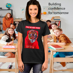 Tijger in een Sweatshirts, Blijf proberen, leraar T-shirt