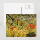 Tijger in een tropisch Storm 1891 Briefkaart (Voorkant / Achterkant)