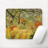 Tijger in een tropisch Storm 1891 Muismat (Met muis)