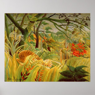 Tijger in een tropisch Storm 1891 Poster