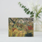 Tijger in een tropisch Storm door Henri Rousseau Briefkaart (Staand voorkant)