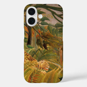 Tijger in een tropisch Storm door Henri Rousseau iPhone 16 Hoesje