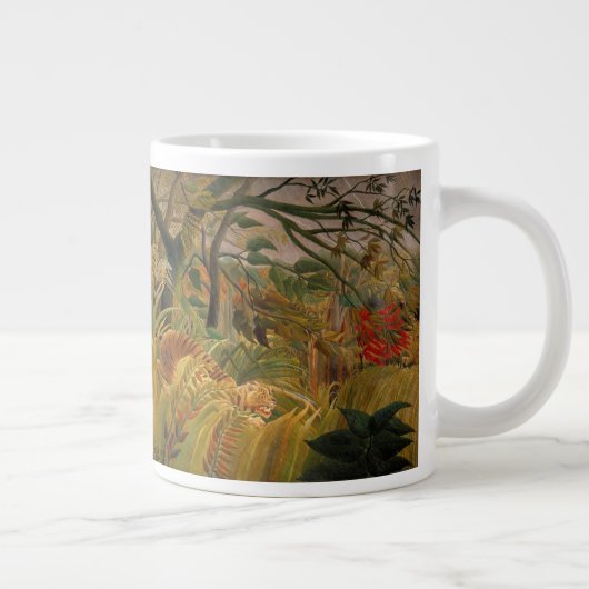 Tijger in een tropisch Storm door Henri Rousseau Grote Koffiekop (Rechts)