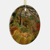 Tijger in een tropisch Storm door Henri Rousseau Keramisch Ornament (Rechts)
