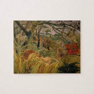 Tijger in een tropisch Storm door Henri Rousseau Legpuzzel